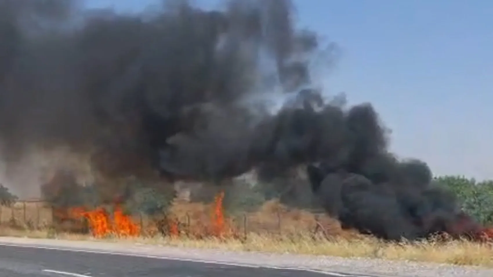 Şanlıurfa’da kaza yapan araç alev alınca paraları kurtarma telaşı başladı
