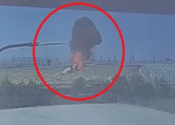 Batman yolunda beton mikseri kontrolden çıkıp alevler içinde kaldı