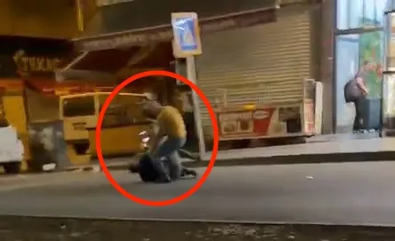 Diyarbakır sokaklarında taksicilerin durak kavgası kameraya yansıdı