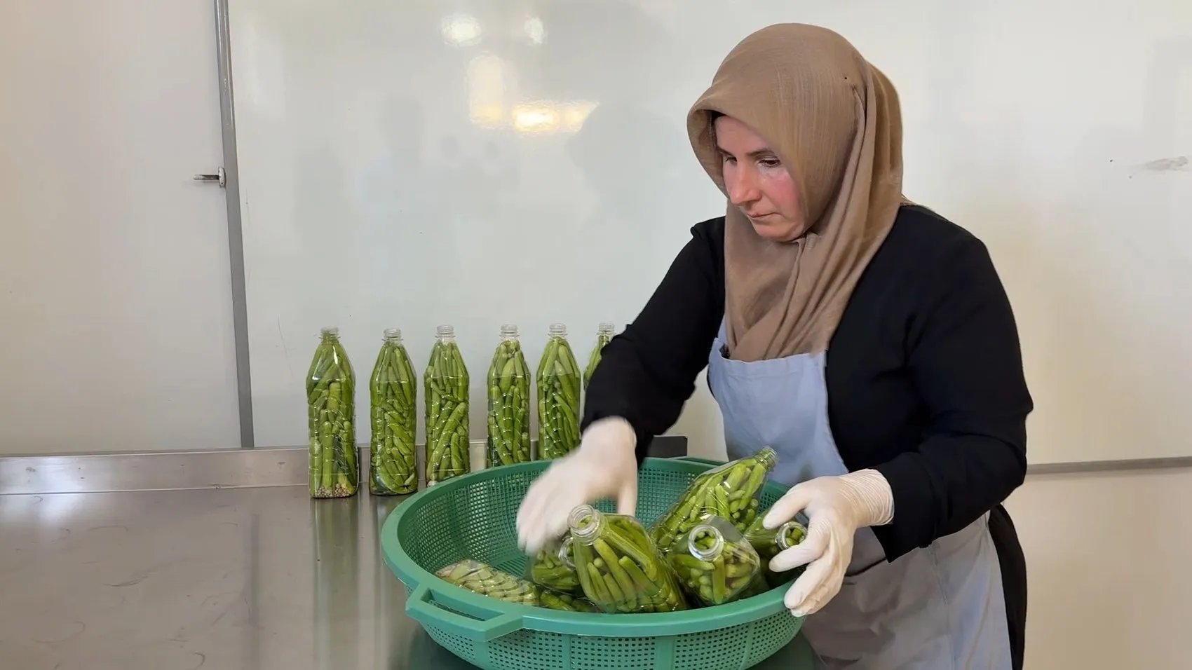 Midyatlı kadınlar tescilli acurları beş tonluk turşuya dönüştürüyor