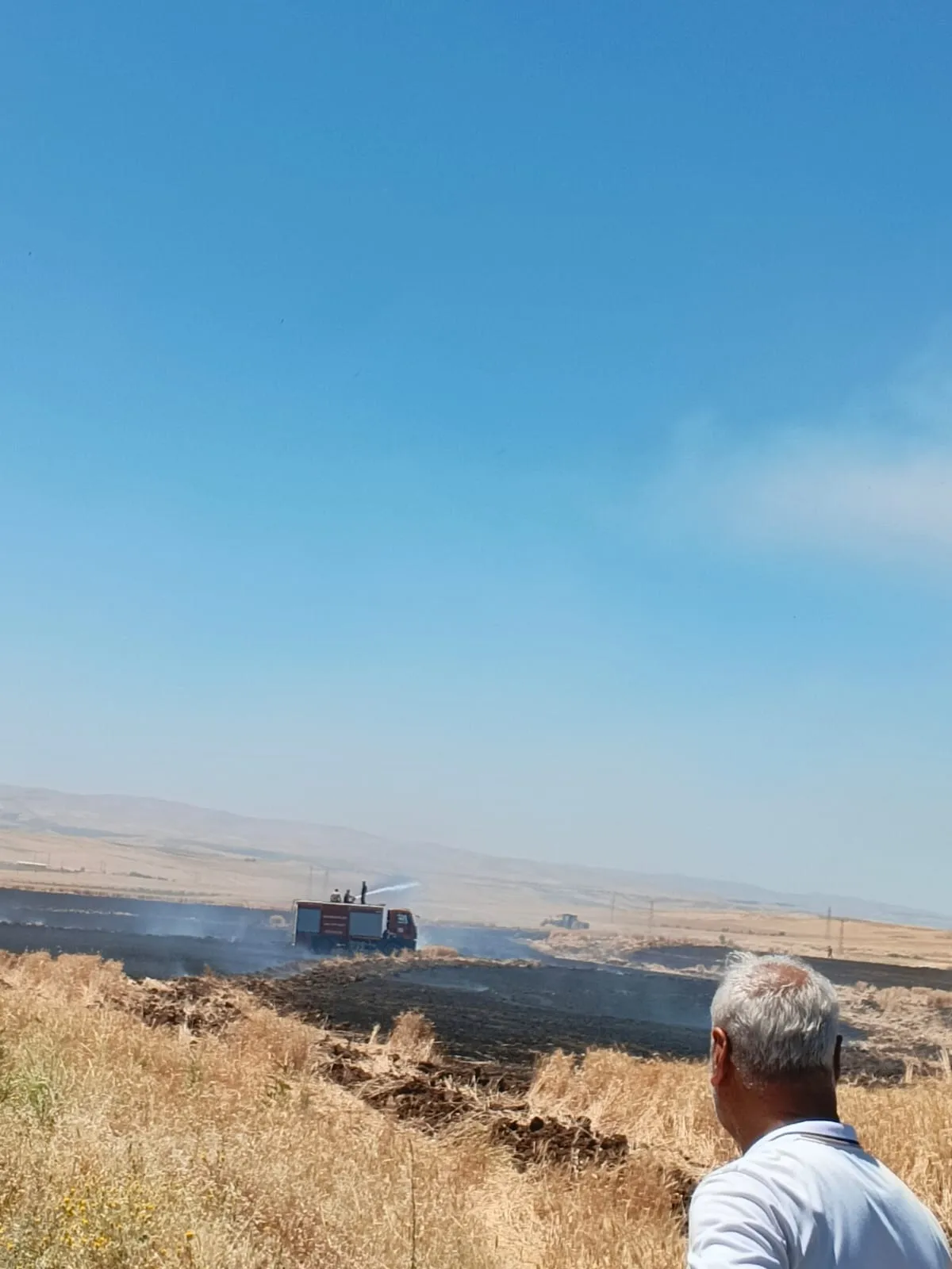 Siirt Kurtalan'da hasat öncesi büyük buğday tarlası yangını