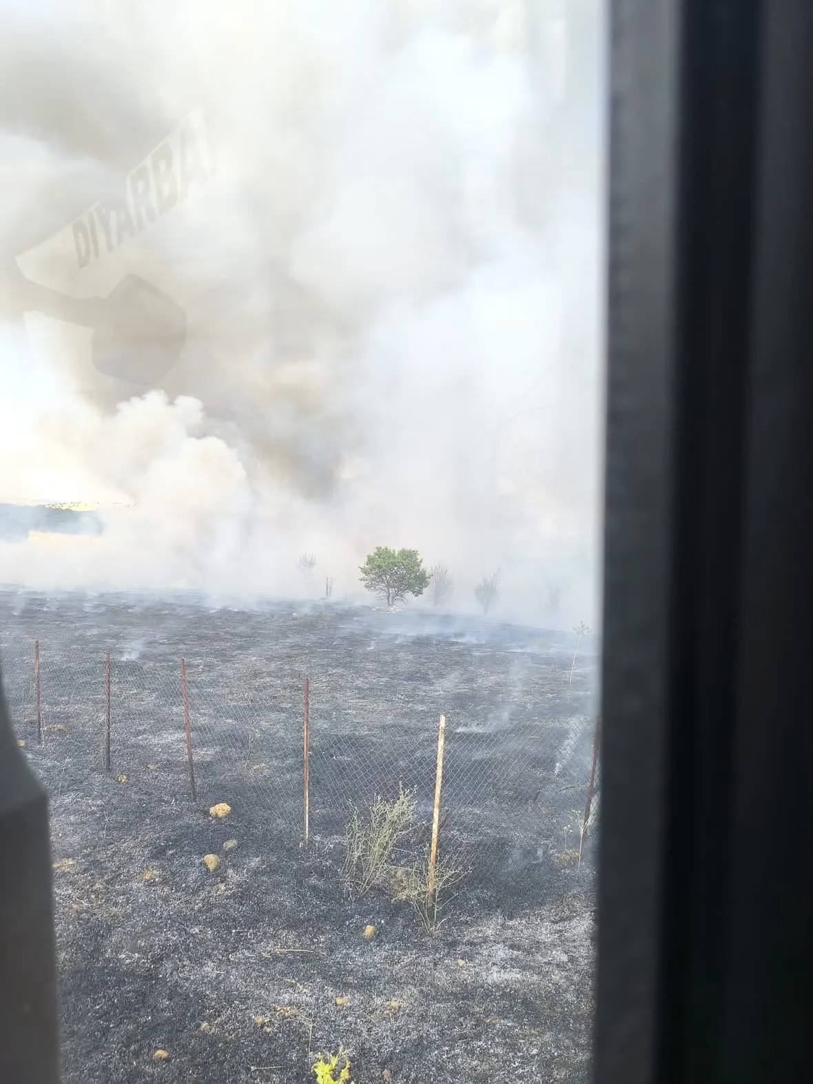 Lice Türeli bölgesindeki örtü yangını yerleşim yerlerini tehdit ediyor