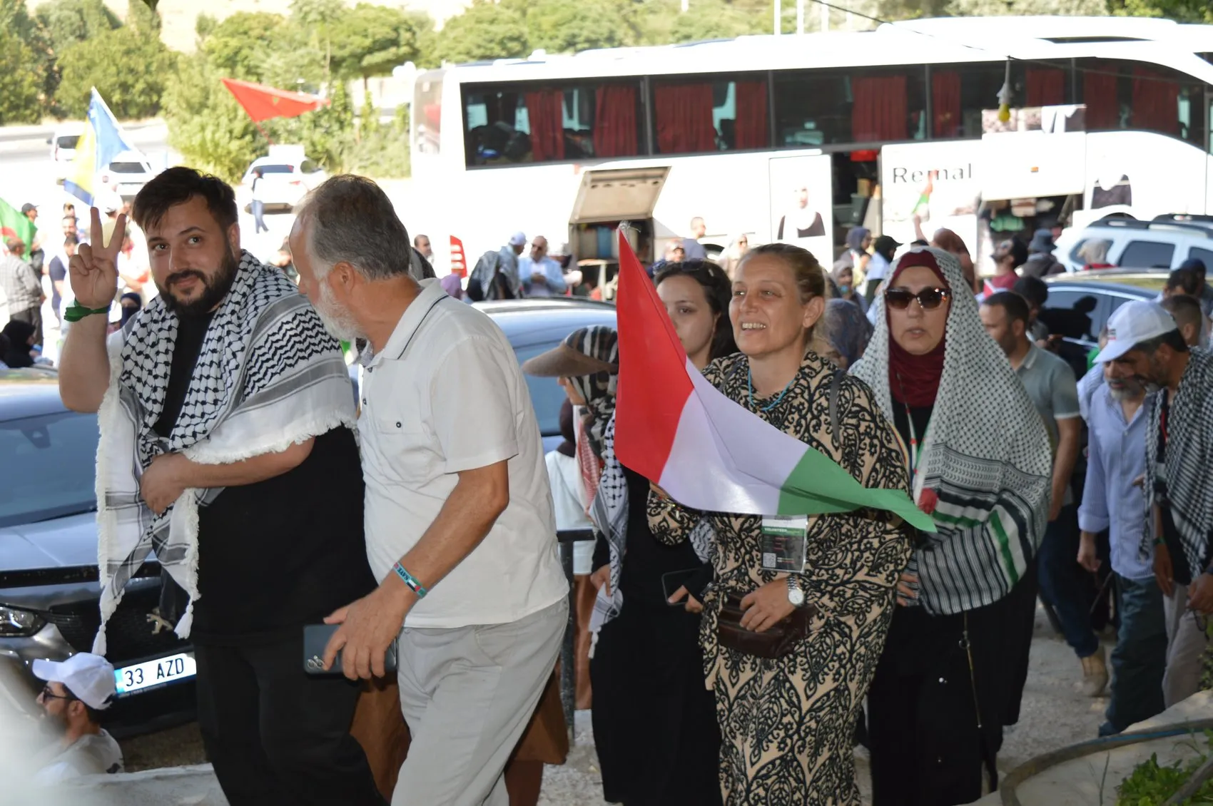 Filistin halkına destek için yola çıkan konvoy Mardin’e ulaştı