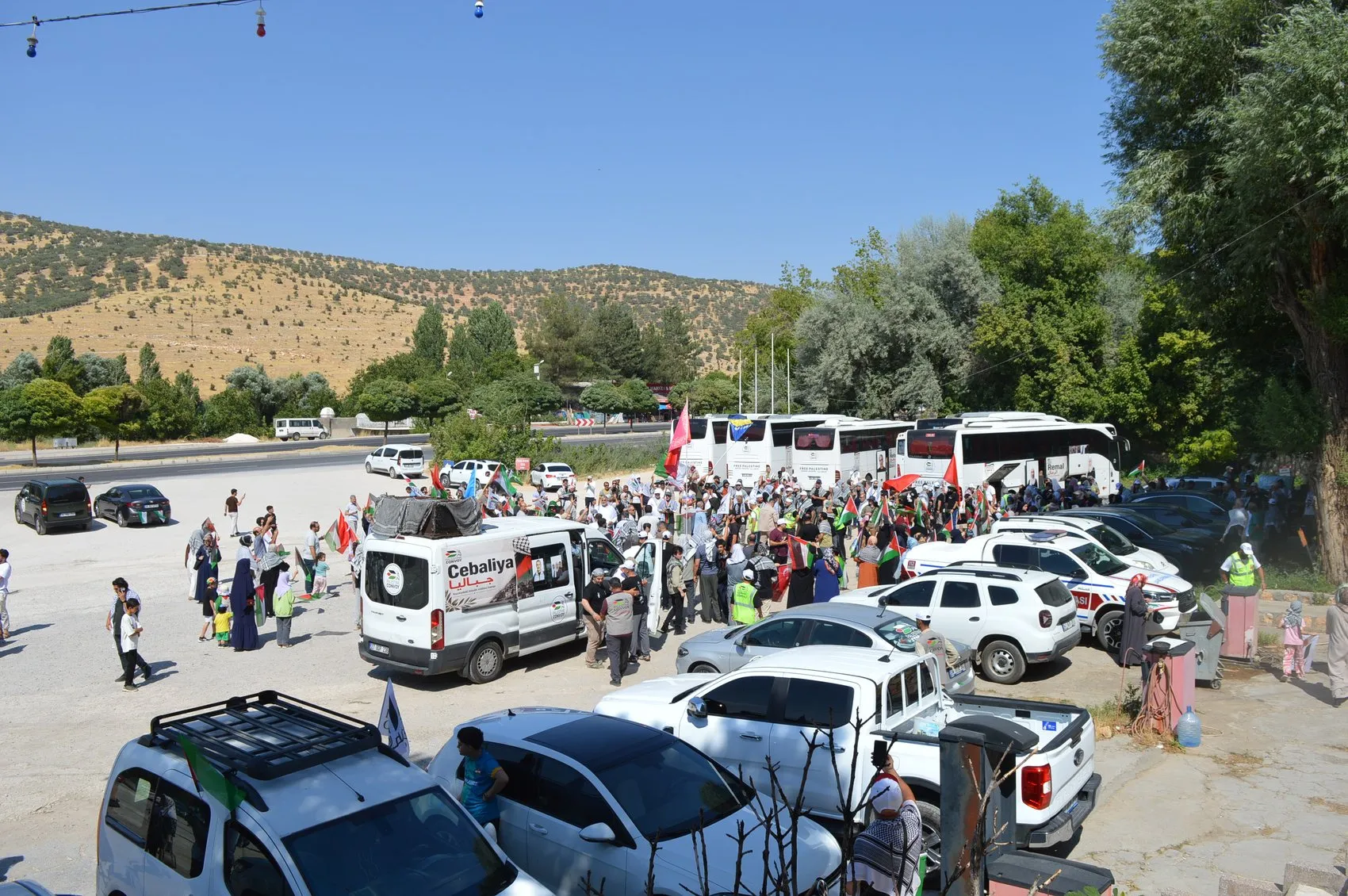 Filistin halkına destek için yola çıkan konvoy Mardin’e ulaştı