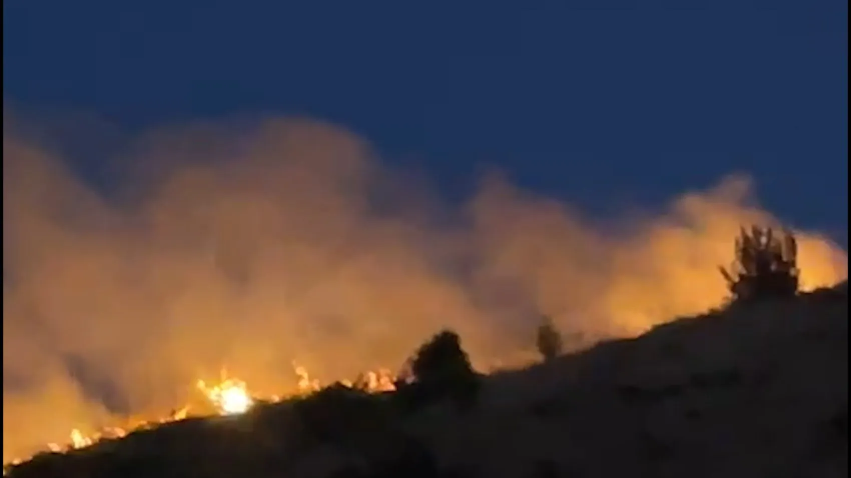 Karakoçan kırsalında gece saatlerinde ormanlık alanda yangın çıktı