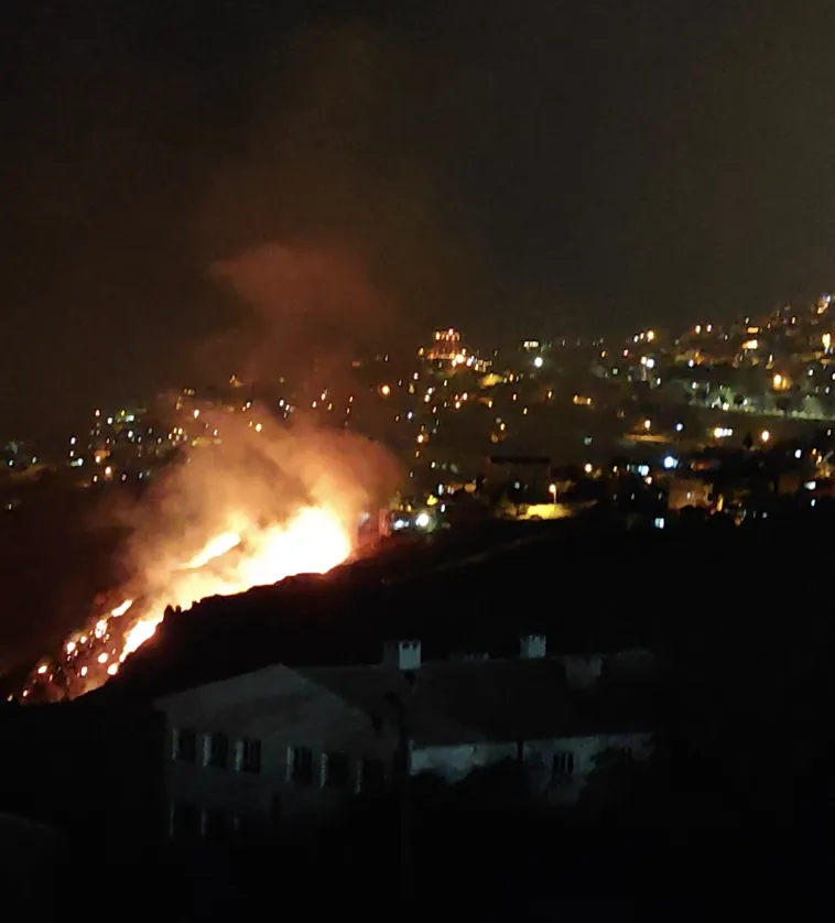 Mardin Kalesi eteklerinde örtü yangını paniği