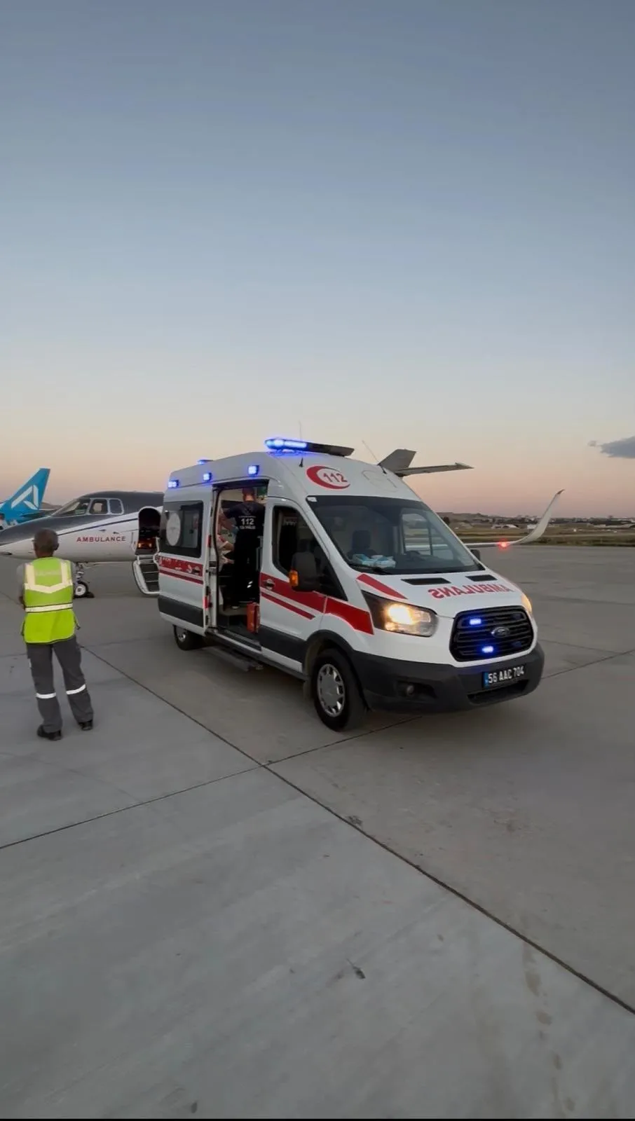 Siirt'te kalp rahatsızlığı bulunan 8 günlük bebek ambulans uçakla Ankara'ya gönderildi