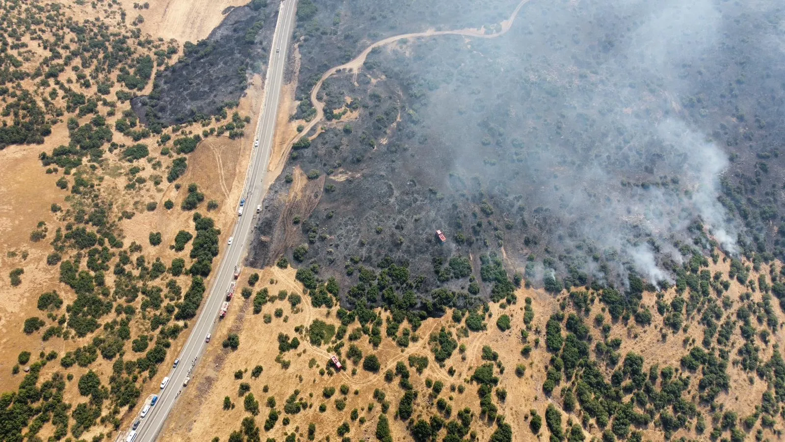 Elazığ Karakoçan'da örtü yangını paniği