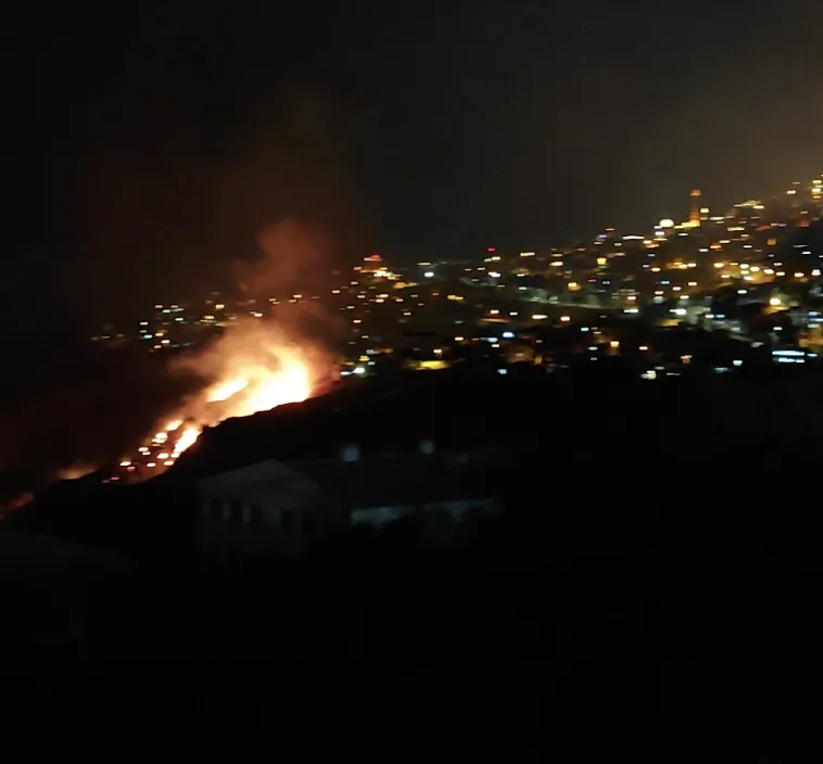 Mardin Kalesi eteklerinde örtü yangını paniği