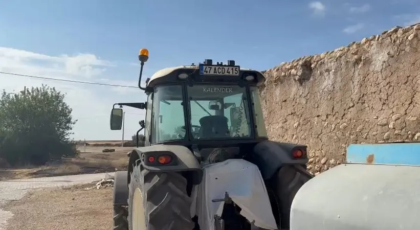 Traktörünü kumru için bekletmişti; ilk yavru yumurtadan çıktı